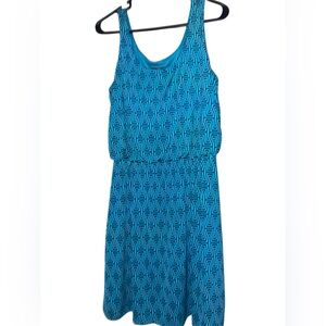 Market & Spruce Teal and Black Patterned Dress